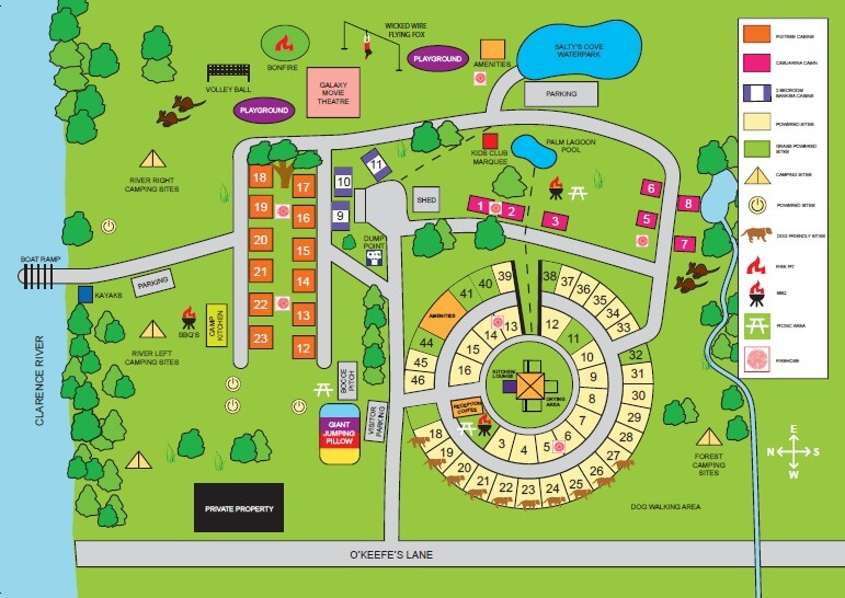 Location & Park Map - BIG4 Saltwater