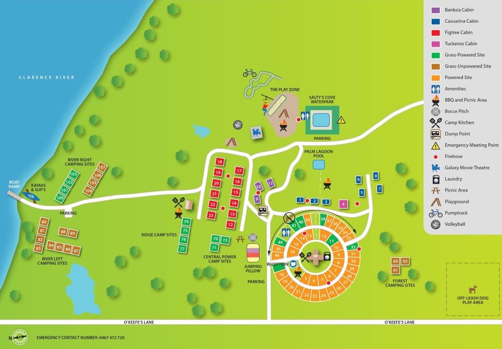 Location & Park Map - BIG4 Saltwater @ Yamba Holiday Park